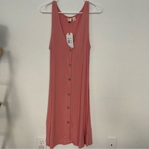 NWT! Women’s Large Roxy Coral/Pink Ribbed Dress